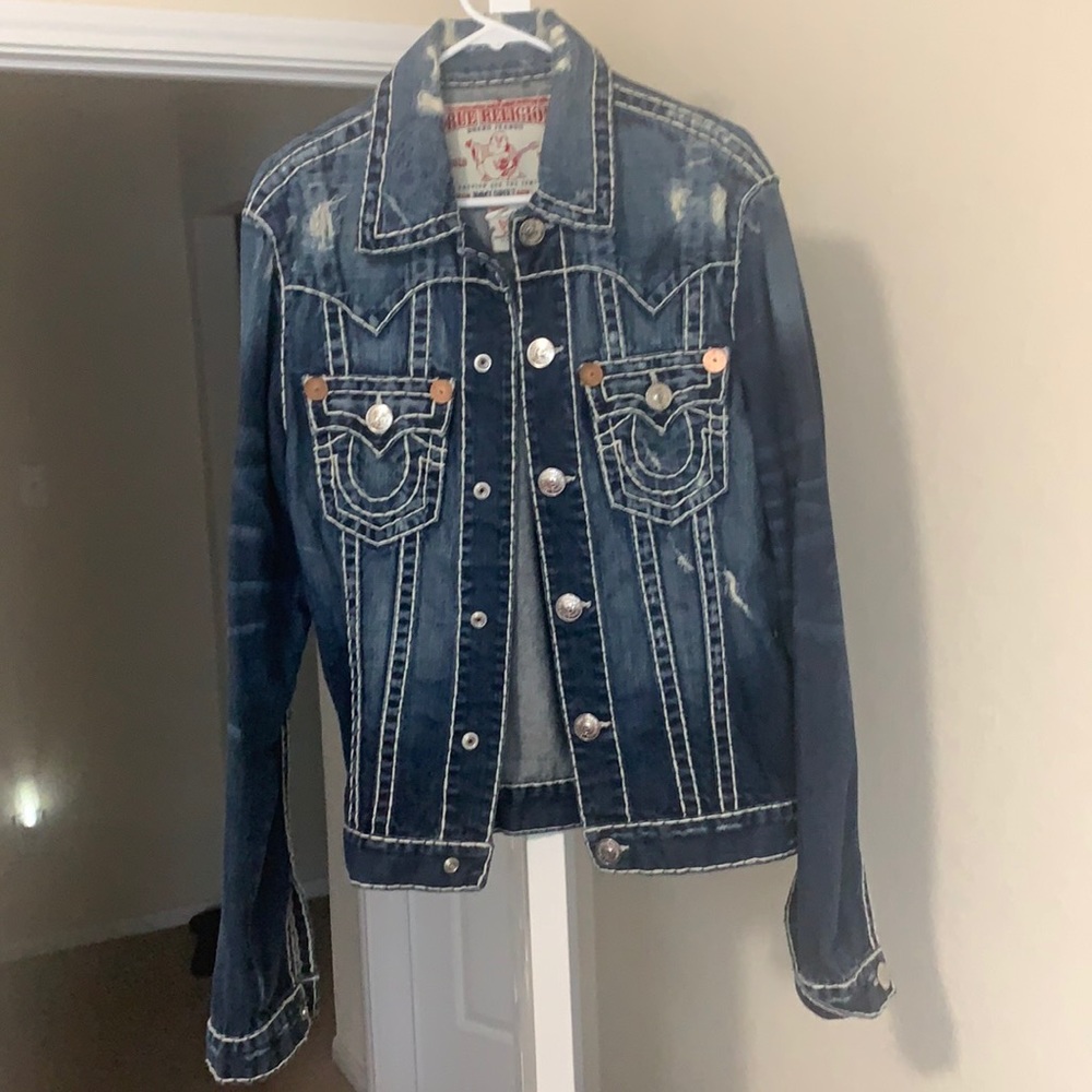 True religion destroyed jean jacket